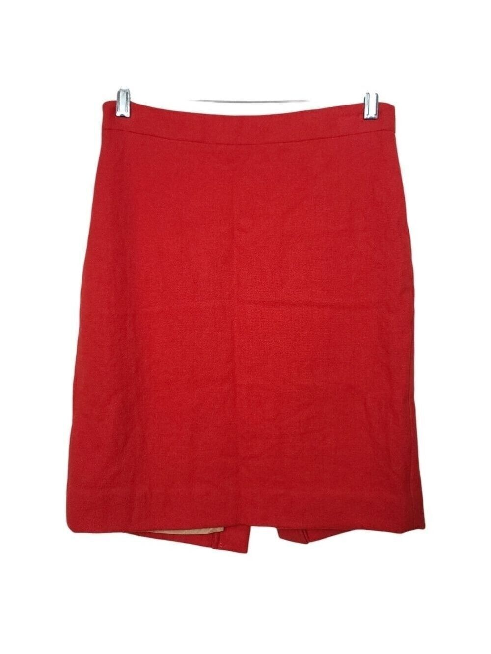 J. Crew Factory Red Wool Blend Pencil Skirt 2